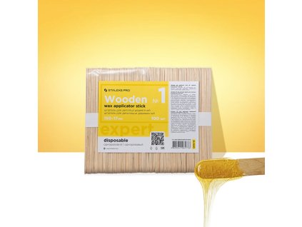STALEKS Dřevěná špachtle k aplikaci vosku (Wooden Wax Applicator Stick) 150 x 17 mm