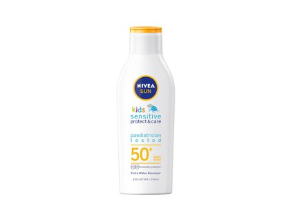 Nivea Dětské mléko na opalování SPF 50+ Sun Kids (Pure & Sensitive Sun Lotion) 200 ml