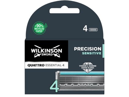 Wilkinson Sword Náhradní hlavice Quattro Essential Precision Sensitive 4 ks