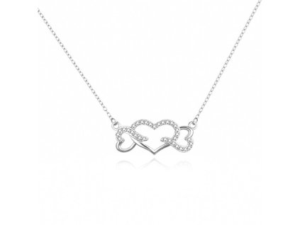 agato nezny stribrny nahrdelnik se srdicky ags1569 47 14964546064937