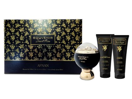 Afnan Souvenir Desert Rose - EDP 100 ml + sprchový gel 100 ml + tělové mléko 100 ml
