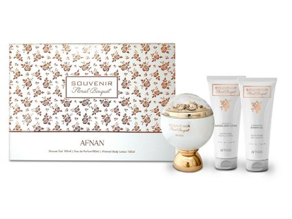 Afnan Souvenir Floral Bouquet - EDP 100 ml + sprchový gel 100 ml + tělové mléko 100 ml