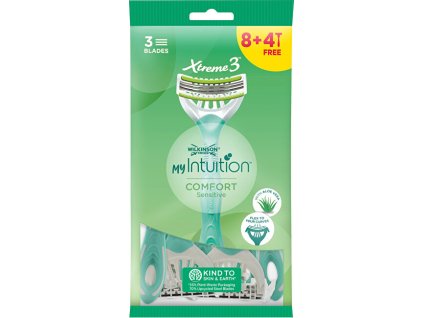 Wilkinson Sword Jednorázový holicí strojek pro ženy My Intuition Comfort Sensitive 8 + 4 ks