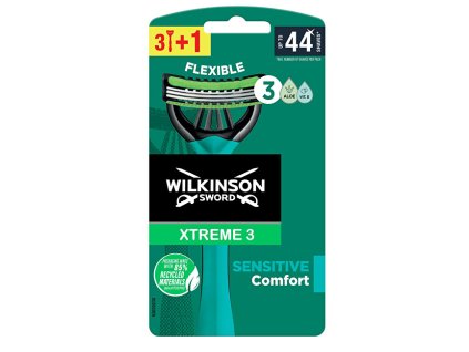 Wilkinson Sword Jednorázový holicí strojek pro muže Wilkinson Xtreme3 Sensitive Comfort 3+1 ks