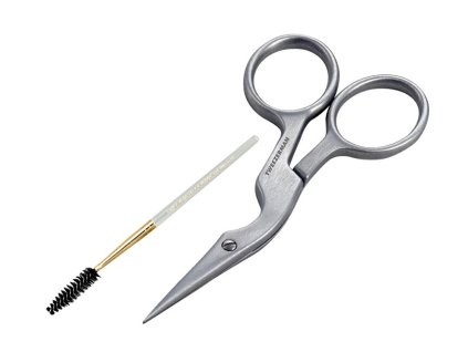 Tweezerman Nůžky a kartáček na obočí Brow Shaping Scissors & Brush Stainless Steel