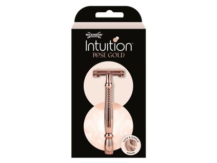 Wilkinson Sword Dámský kovový holicí strojek Intuition Double Edge Rose Gold (Razor) + 10 žiletek