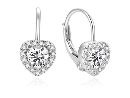 beneto nezne stribrne nausnice ve tvaru srdicek aguc2591dl 14867324104104