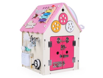 2Kids Toys Activity board Domeček růžový