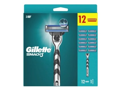 Gillette Holicí strojek Mach3 Reg + 12 hlavic