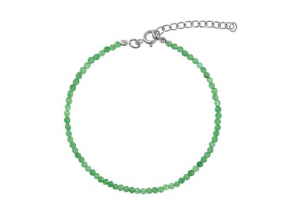 AGAIN Jewelry Korálkový náramek ze smaragdu AJKNR003
