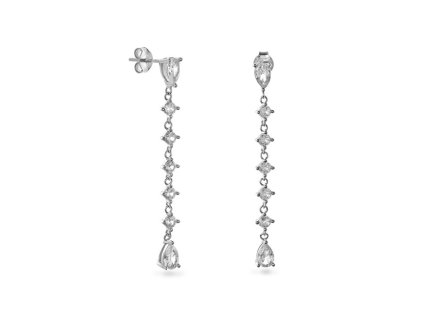AGAIN Jewelry Luxusní stříbrné náušnice s kubickými zirkony AJNS0020