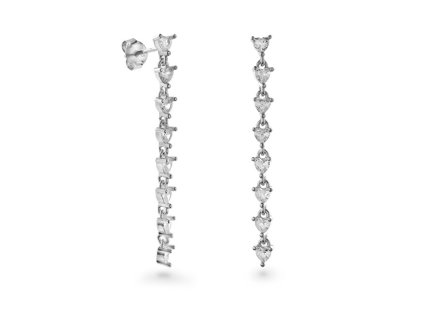 AGAIN Jewelry Romantické stříbrné náušnice s kubickými zirkony AJNS0037