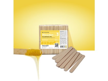 STALEKS Dřevěná špachtle k aplikaci vosku (Wooden Wax Applicator Stick) 114 x 10 mm