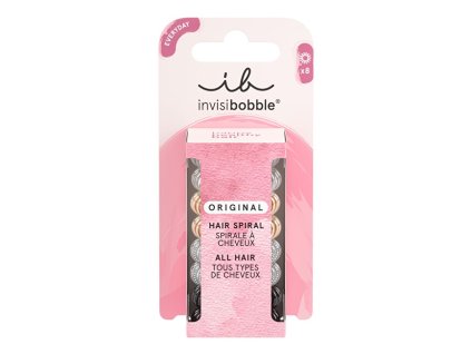 Invisibobble Gumička do vlasů Original Clear Black Metallic 8 ks