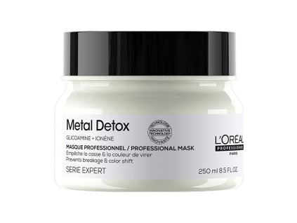 L'Oréal Professionnel Maska pro barvené a poškozené vlasy, pro lesk vlasů, déletrvající barvu, bohatá textura Serie Expert Metal Detox (Professional Mask) (Objem 250 ml)