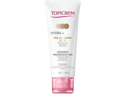 Topicrem Samoopalovací krém s postupným efektem pro citlivou pleť HYDRA+ (Radiance Progressive Tan) 40 ml