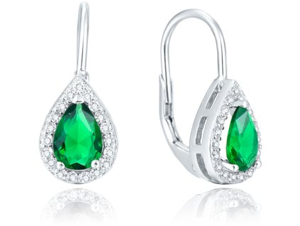 beneto stribrne nausnice se zelenym krystalem aguc1161 1458716120190613143508