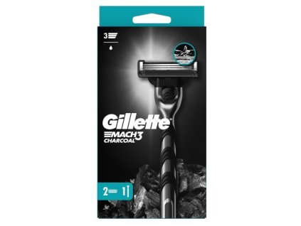 Gillette Holicí strojek Mach3 Charcoal + 2 hlavice