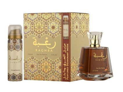 Lattafa Raghba - EDP 100 ml + deodorant ve spreji 50 ml