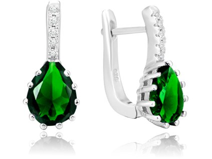 beneto stribrne nausnice se zelenym krystalem agu1198 1458764820190614131527