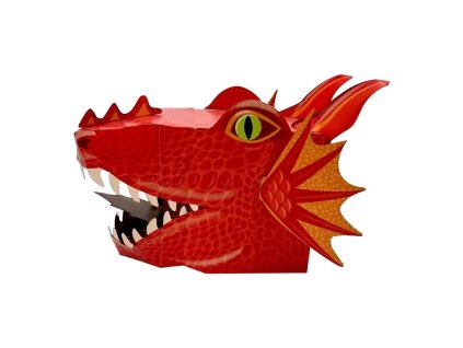 Fiesta Crafts Kreativní sada 3D maska Červený drak