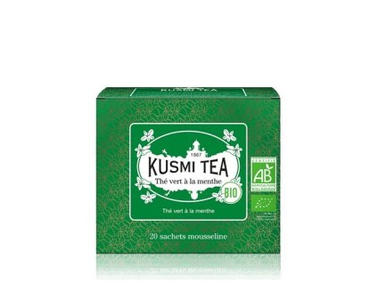 Kusmi Tea Spearmint green tea 20 mušelínových sáčků BIO, 40 g
