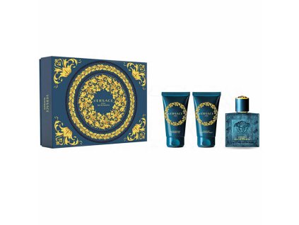 Versace Eros - toaletní voda s rozprašovačem 50 ml + sprchový gel 50 ml + balzám po holení 50 ml