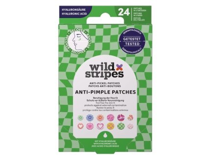 Wild Stripes Hydrokoloidní náplasti na akné s kyselinou hyaluronovou Groovy Protect (Anti-Pimple Patches) 24 ks