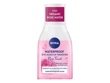 Nivea Dvoufázový odličovač očí Rose Touch (Waterproof Eye Make-Up Remover) 100 ml