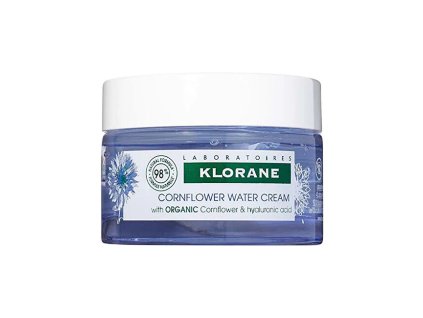 Klorane Hydratační krém na obličej s BIO chrpou (Cornflower Water Cream) 50 ml