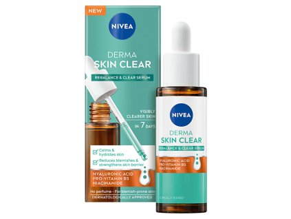 Nivea Regenerační a hloubkově hydratační pleťové sérum Derma Skin Clear Serum 30 ml