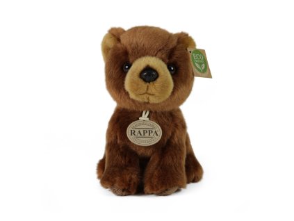 Rappa Plyšový medvěd hnědý 18 cm ECO-FRIENDLY