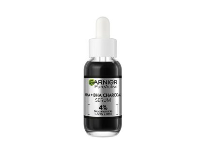garnier serum proti nedokonalostem pleti aha bha charcoal serum 30 ml 14883384130547