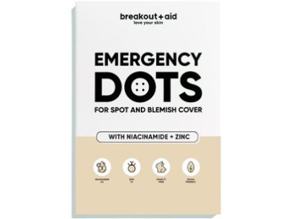breakout aid naplasti na akne s niacinamidem a zinkem emergency dots 72 ks 14946753133544