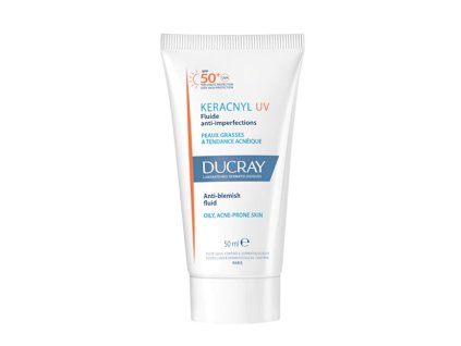 ducray ochranny fluid pro problematickou plet spf 50 keracnyl uv anti blemish fluid 50 ml 14987640082634