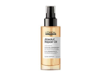 L'Oréal Professionnel Multifunkční olejová bezoplachová péče s proteinem a zlatou quinoou pro suché a poškozené vlasy Serie Expert Absolut Repair (Objem 90 ml)