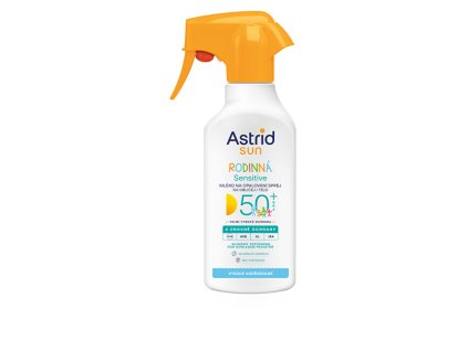 astrid rodinne mleko na opalovani sensitive sprej spf 50 270 ml 14993982185144