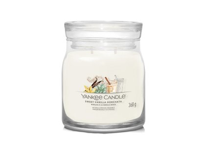 yankee candle aromaticka svicka signature sklo stredni sweet vanilla horchata 368 g 14936070100311