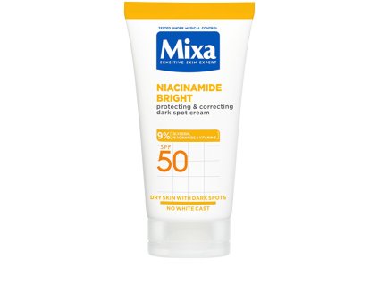 mixa ochranny a korekcni krem proti tmavym skvrnam s spf 50 niacinamide bright protecting 14984063101422