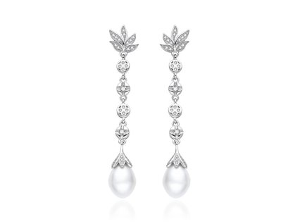 agato elegantni stribrne nausnice se zirkony a perlou agt e121pw p 14979053075941