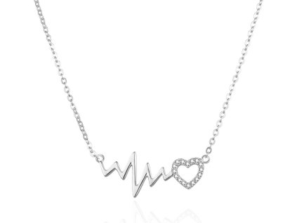 agato stribrny nahrdelnik ekg krivka a srdce agt n015w 14979085085905