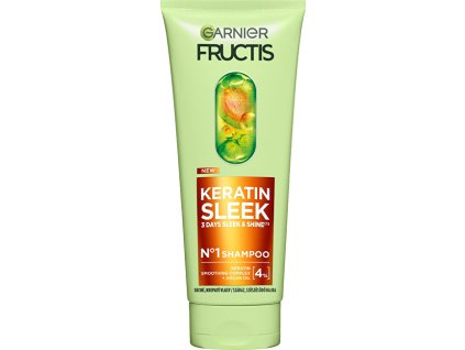 garnier sampon pro suche a krepate vlasy fructis keratin sleek shampoo 200 ml 14997166073432