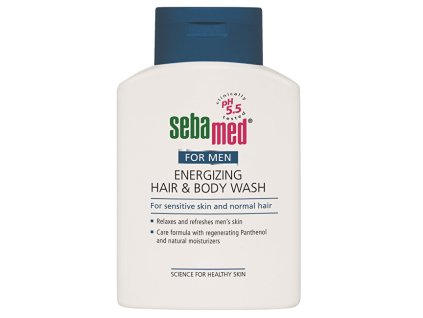 sebamed sprchovy gel a sampon 2v1 for men energizing hair body wash 200 ml 14997314145824