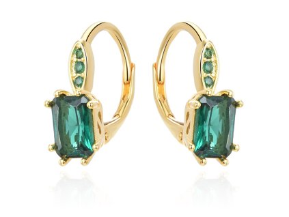 beneto stribrne nausnice se zelenym krystalem aguc3350gr gold 14906541073341