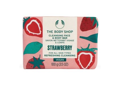 the body shop tuhe mydlo na oblicej a telo strawberry cleansing face body bar 100 g 14948742092749