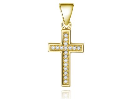 beneto pozlaceny stribrny privesek krizek agh589 gold 14730399152158