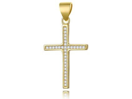 beneto pozlaceny stribrny privesek krizek agh592 gold 14730416155202