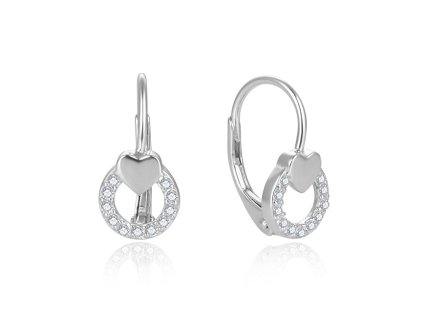 beneto nezne stribrne nausnice se srdickem aguc2701 14821008103719