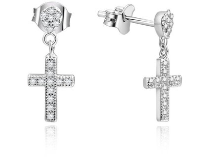 beneto stribrne nausnice krizky s kaminky agup1176 1458718120190613151504