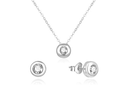 beneto nezna stribrna souprava sperku se zirkony agset191r nahrdelnik nausnice 14827318144028